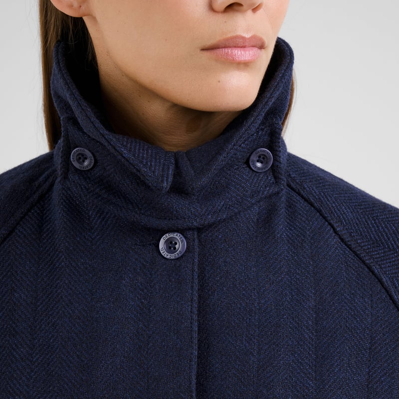 LAST ONE IN S- Nabben Wool Jacket - Herringbone Navy