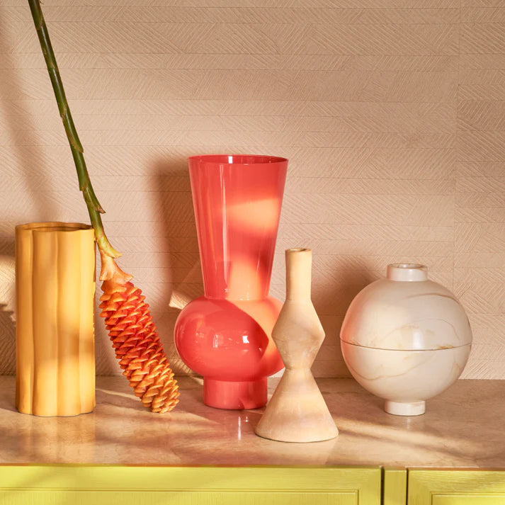 UNC Recycled Glass Vase Keiko - Peach Pink