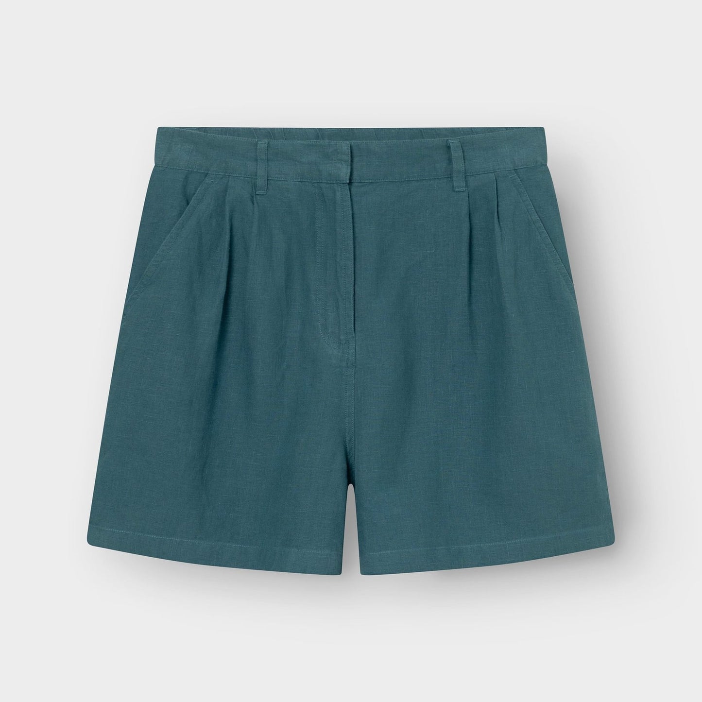 Djupvik Linen Shorts - Mediterranea Green