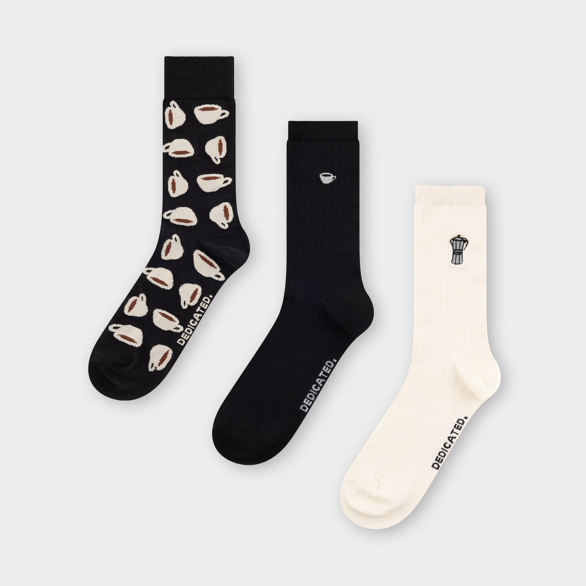 Coffee Socks - 3-pack Multi-Color