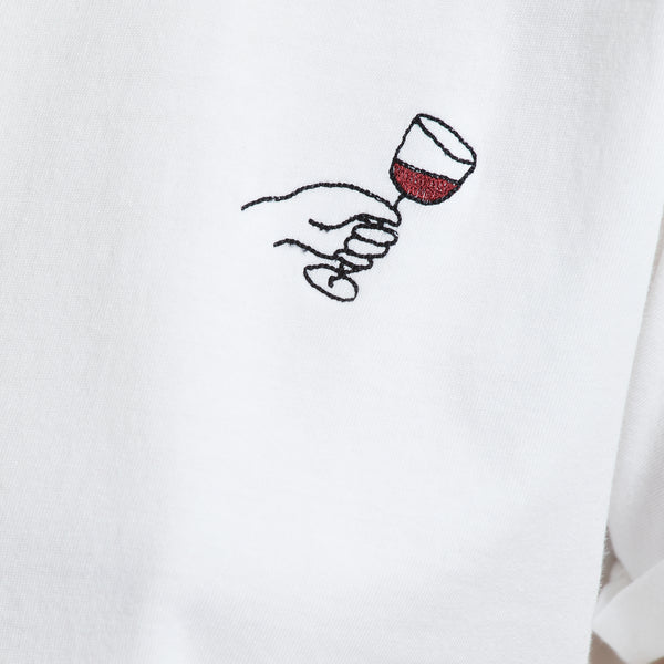 Visby Wine Cheers T-shirt - White
