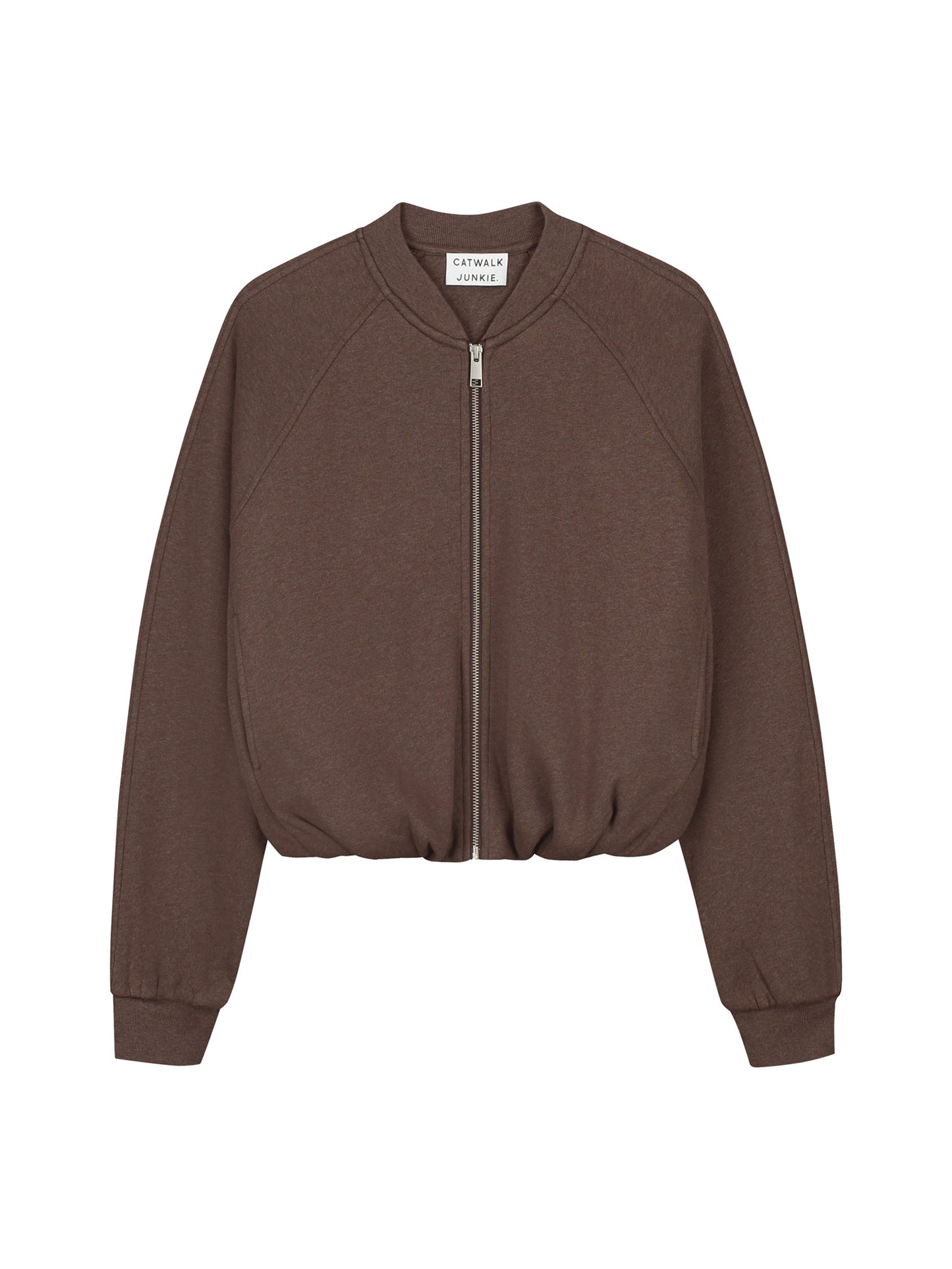 Tuck-in Sweat Cardigan - Brown