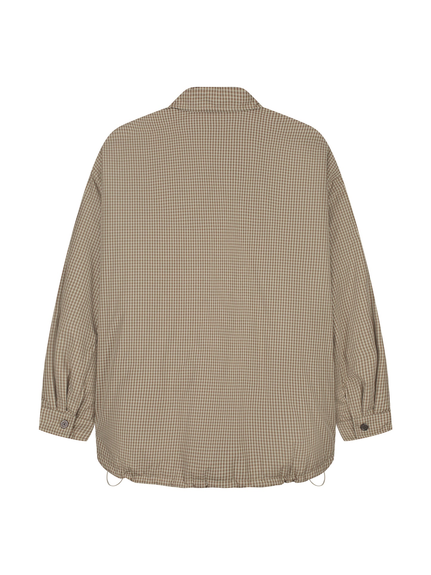 Light Padded Check Jacket - Caramel