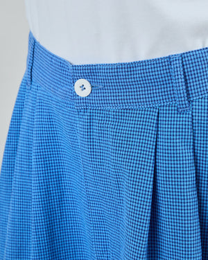 Midi Skirt - Blue Vichy