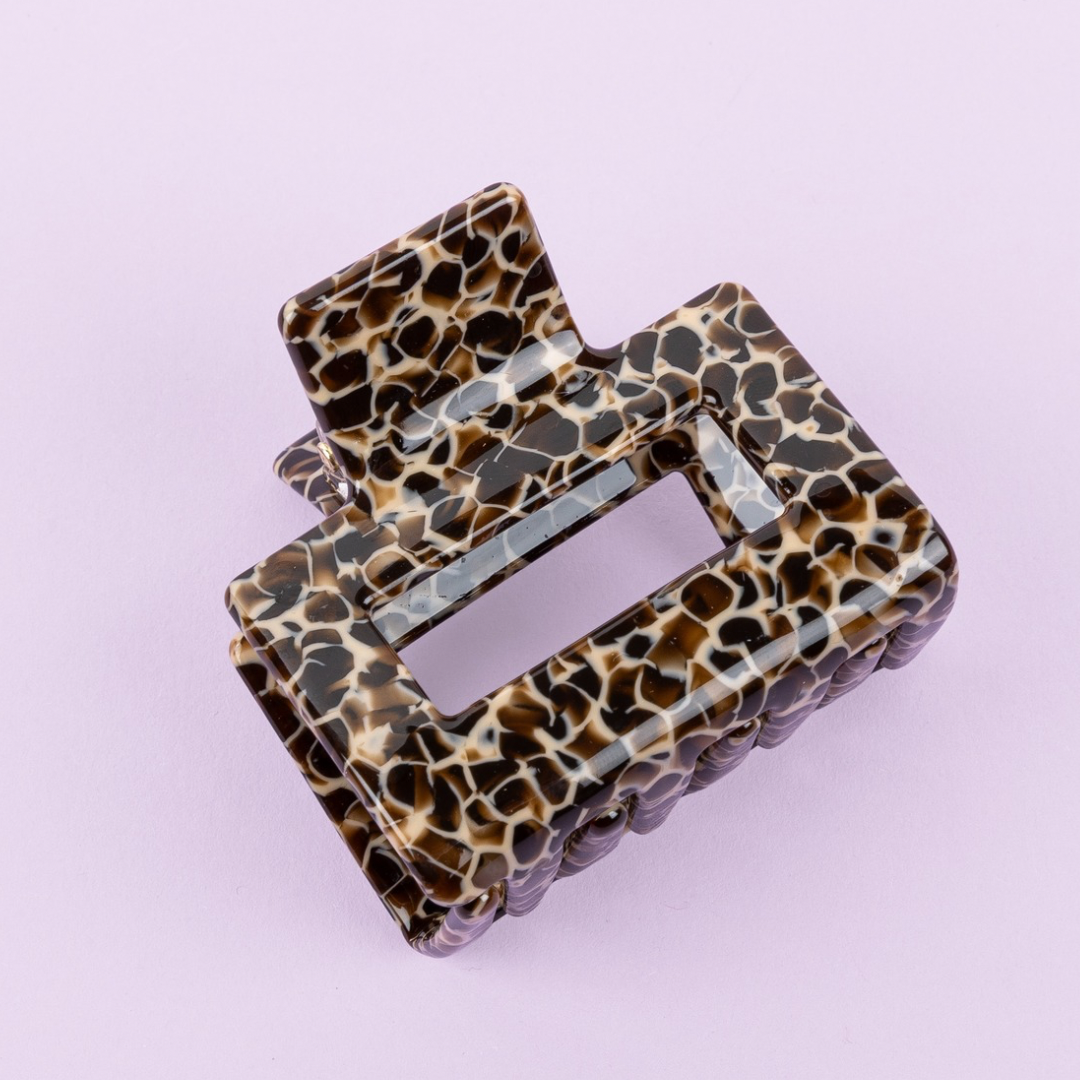 Hair Clip Medium Square - Espresso