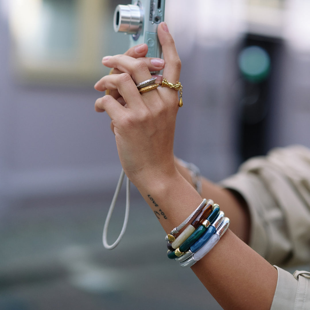 Margareta Bar Resin Bracelet - Tortoise