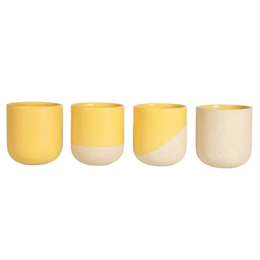 ReClay Tea & Matcha Mugs S/4 - Honey