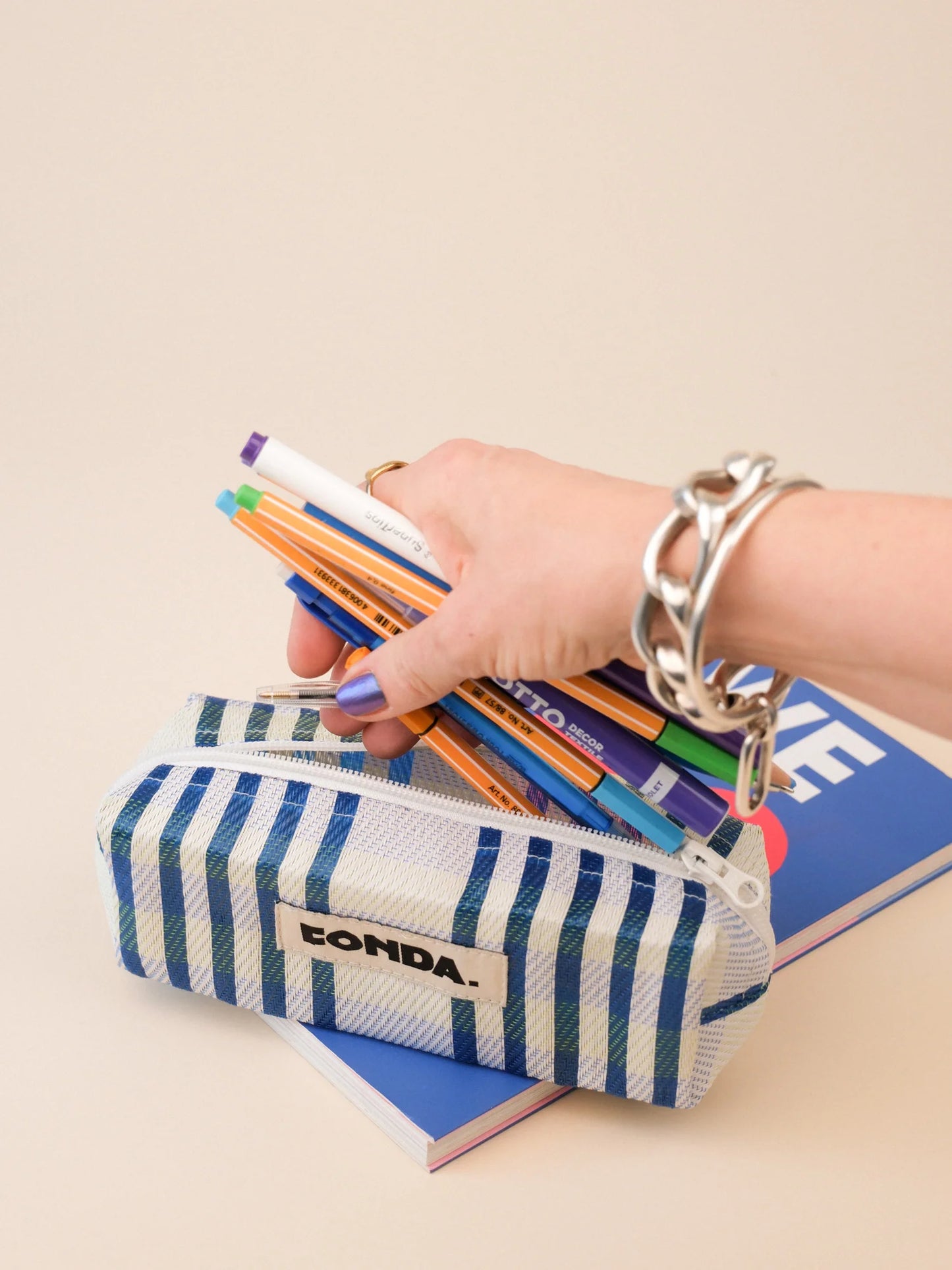 Tiny Tube - Blue White Neon Yellow