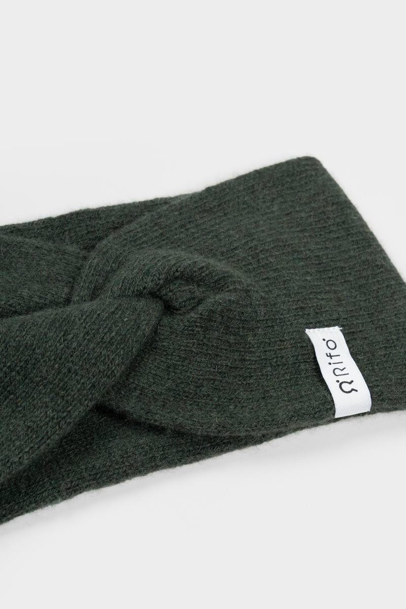 Rifo Recycled Cashmere Nadia Headband - Forest Green