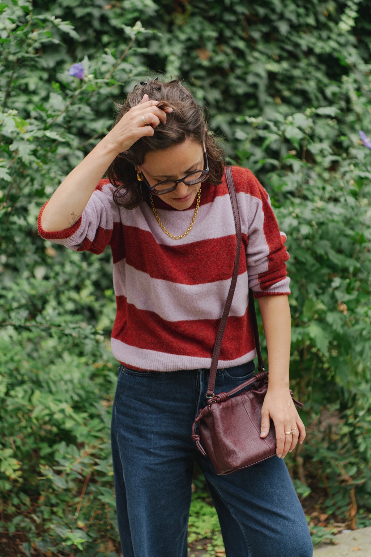 Babol Alpaca Jumper - Striped Brick