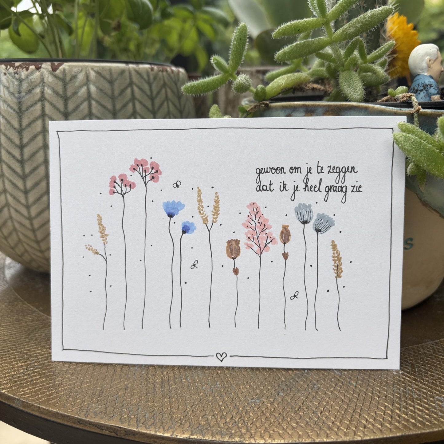 Emma Nieke Greeting Card - gewoon om je te zeggen dat ik je heel graag zie