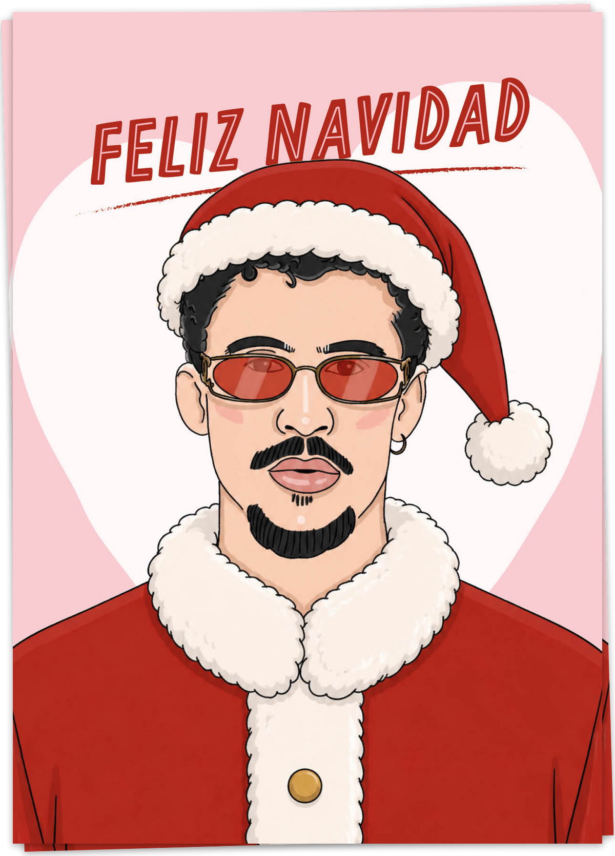 Kaart Blanche Christmas & New Year - Feliz Navidad
