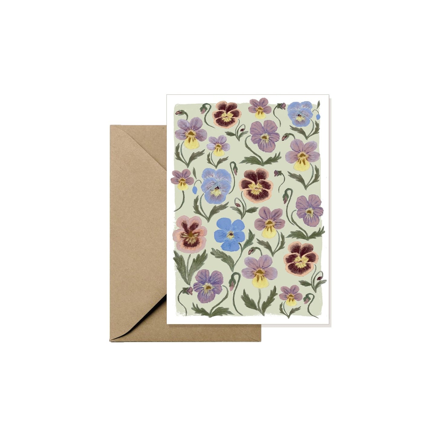 Mini Greeting Card - Violets