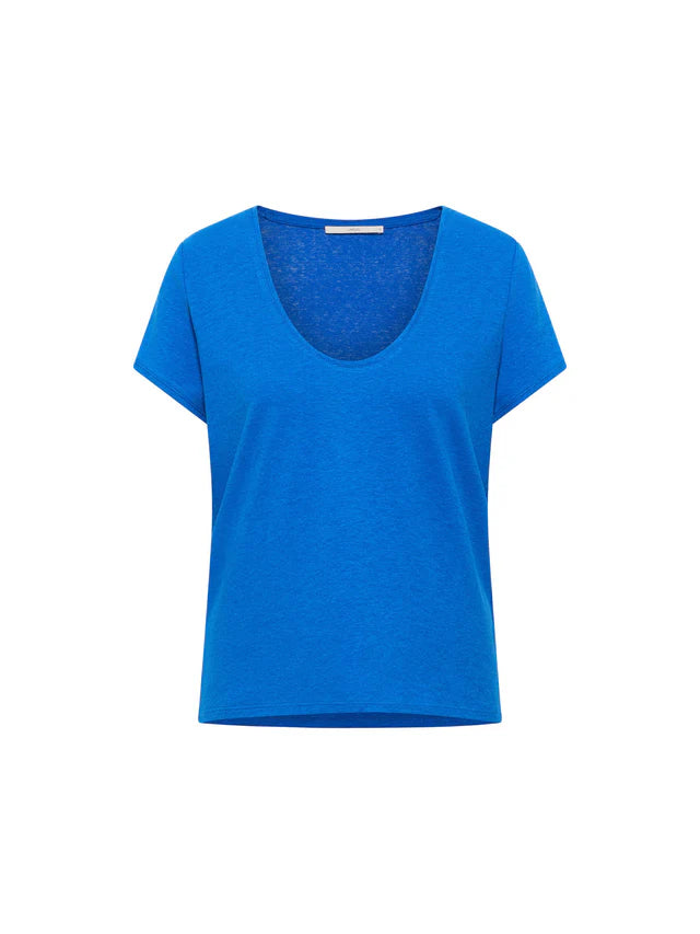 Low-cut T-shirt - Lapis