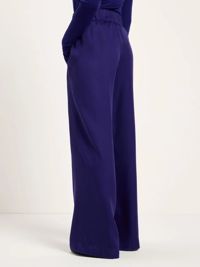 Wide-Leg Trousers - Violet Blue