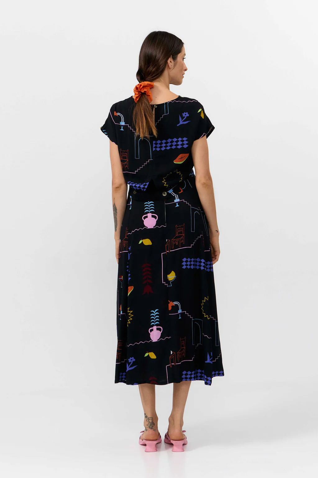 Hebron Top - Holiday Print