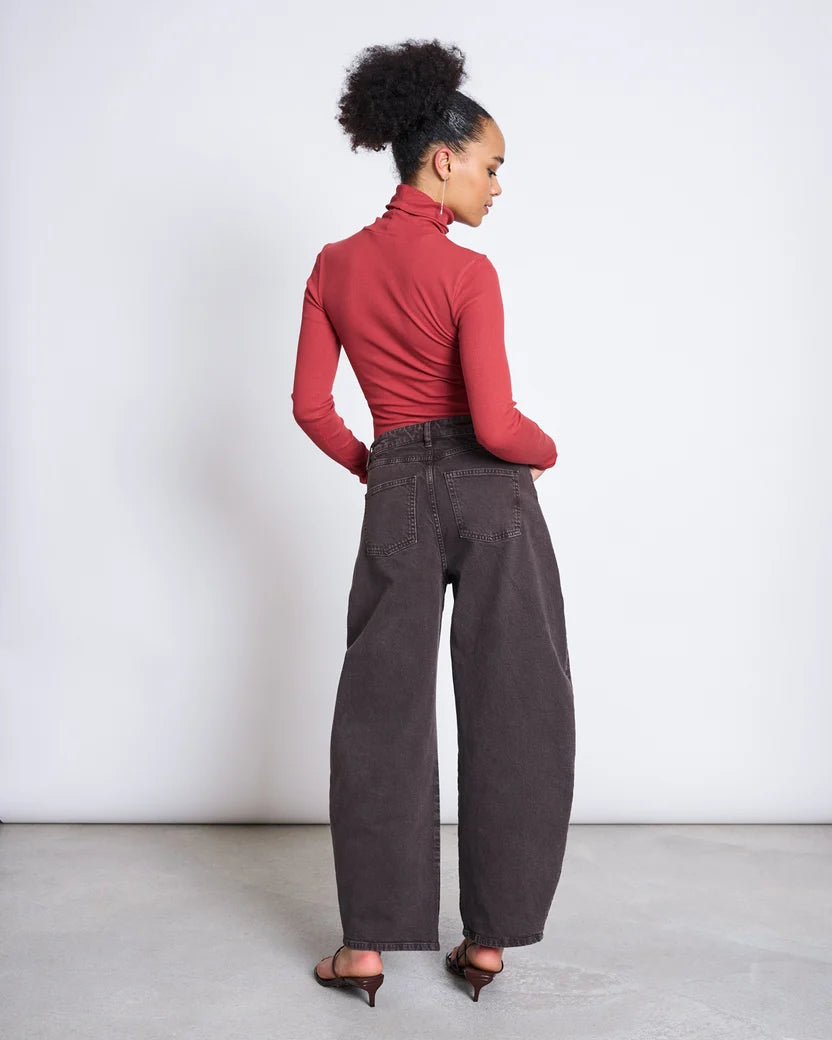 Chuva Minirib Turtleneck - Mid Red