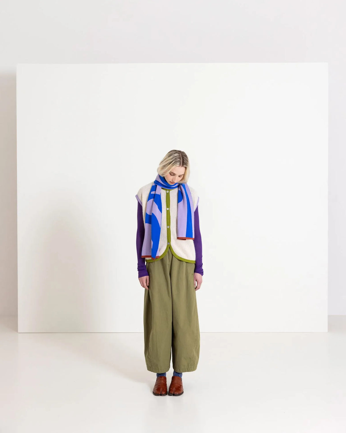 Semicolon Midi Scarf - Cobalt