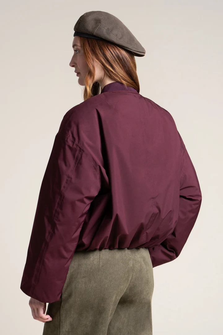 Alesia Oversized Bomber - Prune