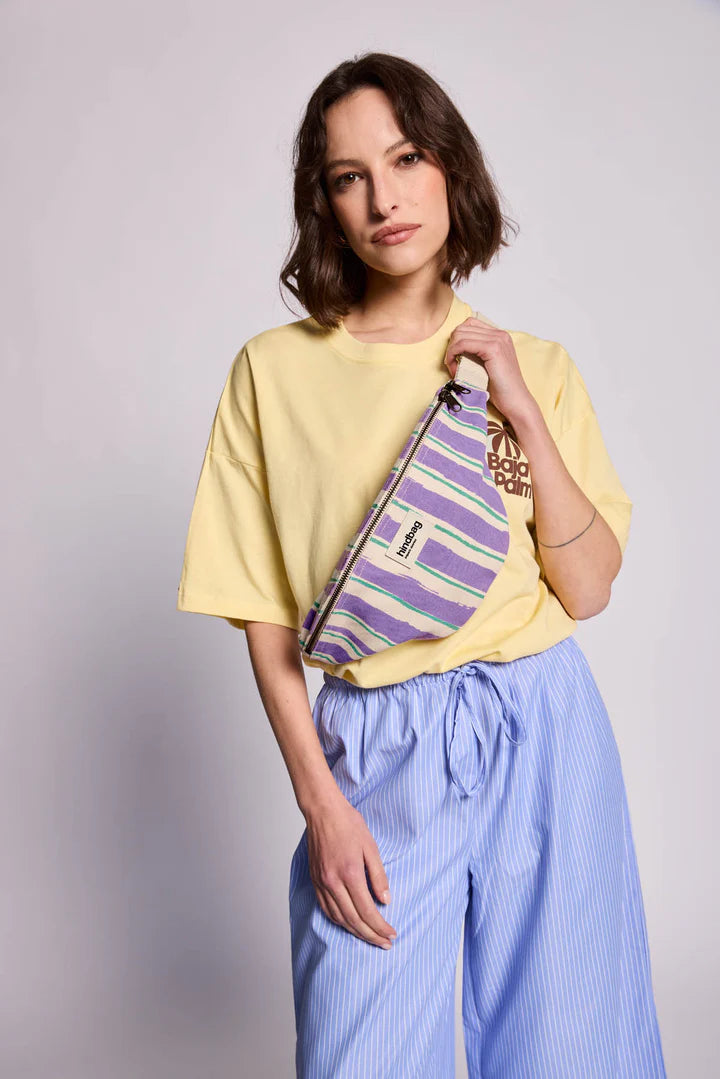Olivia Banana bag - Purple Stripes