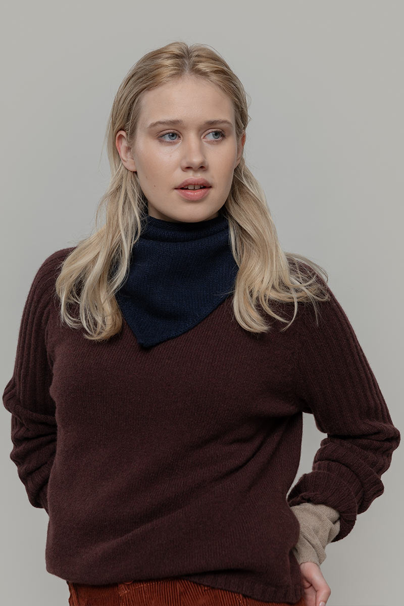 Masha Cashmere Bandana - Blue Mora