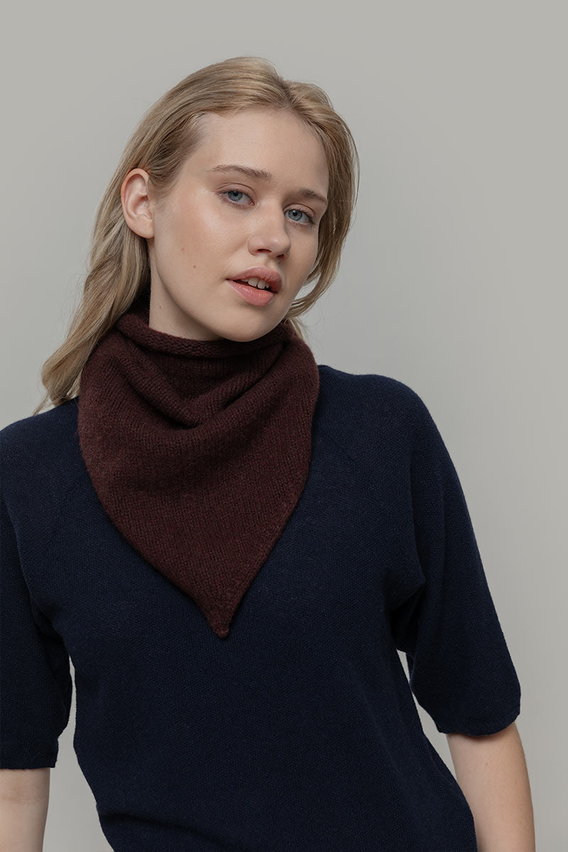 Masha Cashmere Bandana - Brown Caffè