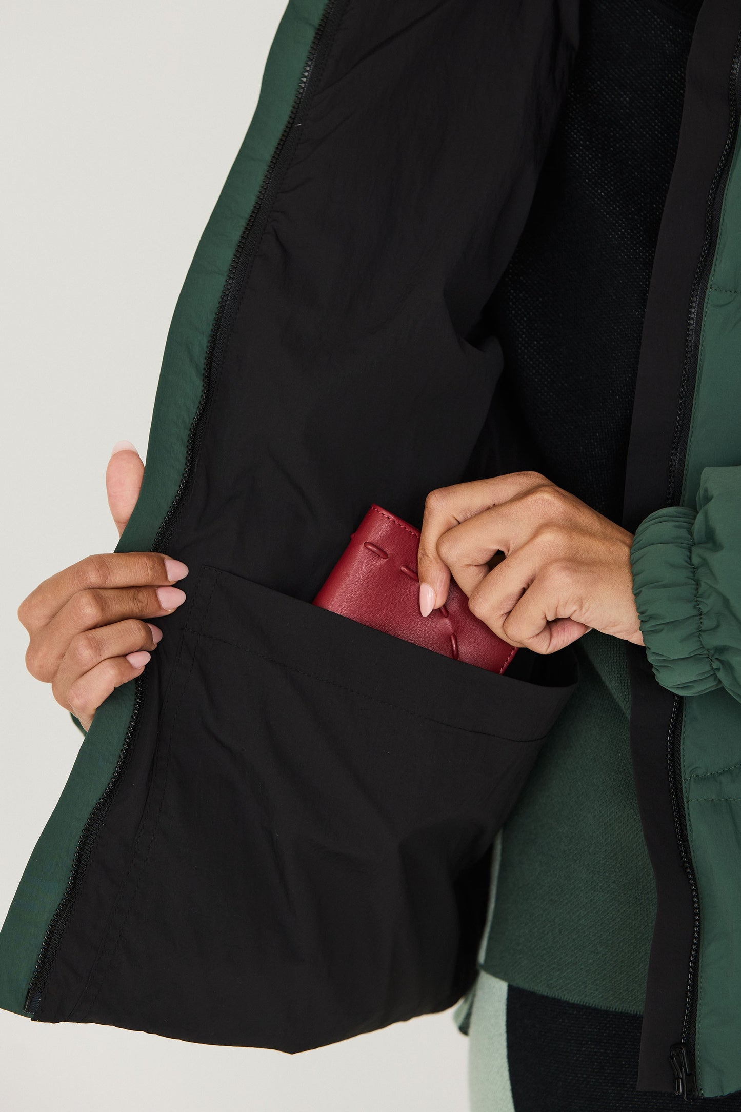 Bonboia Reversible Coat - Black / Green