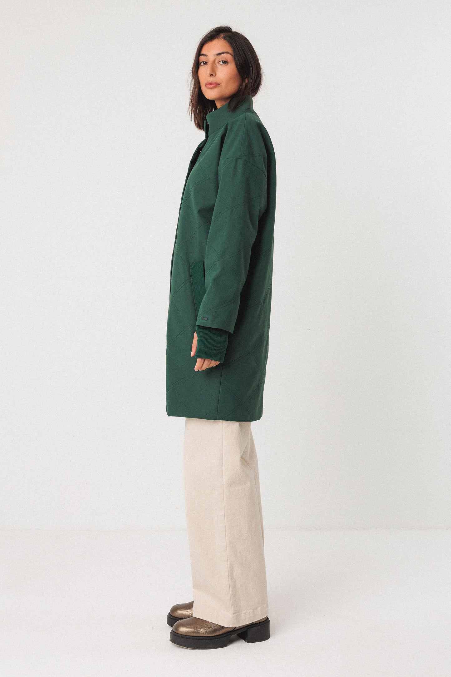 Brigita Coat - Dark Green