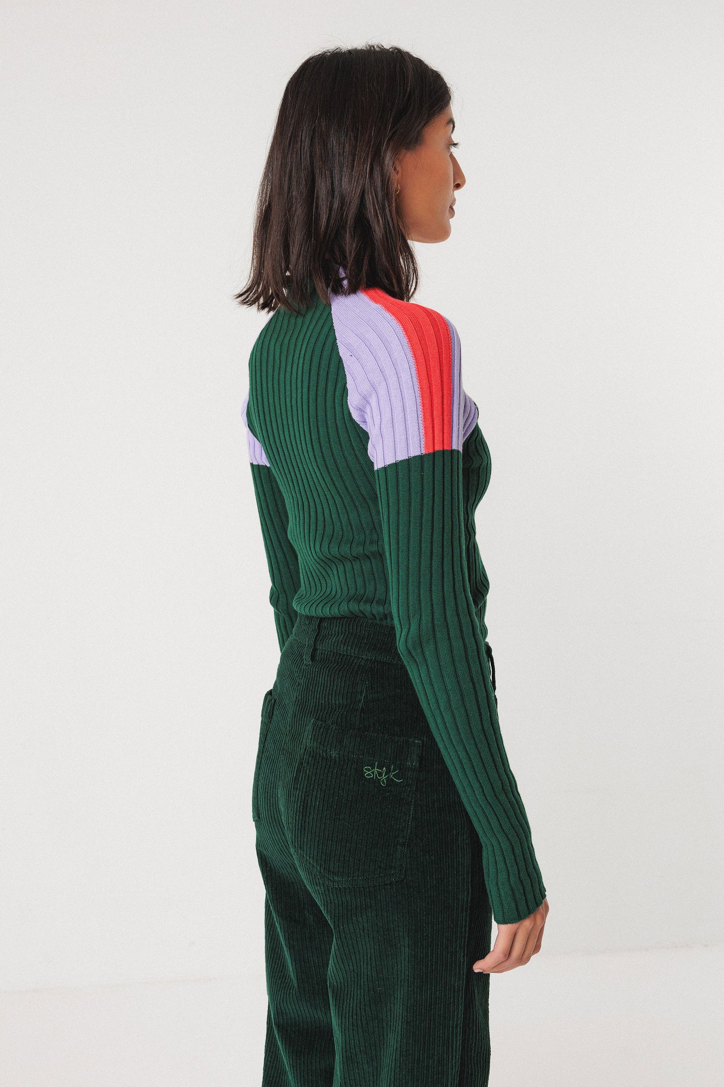 Leartza Corduroy Trousers - Dark Green