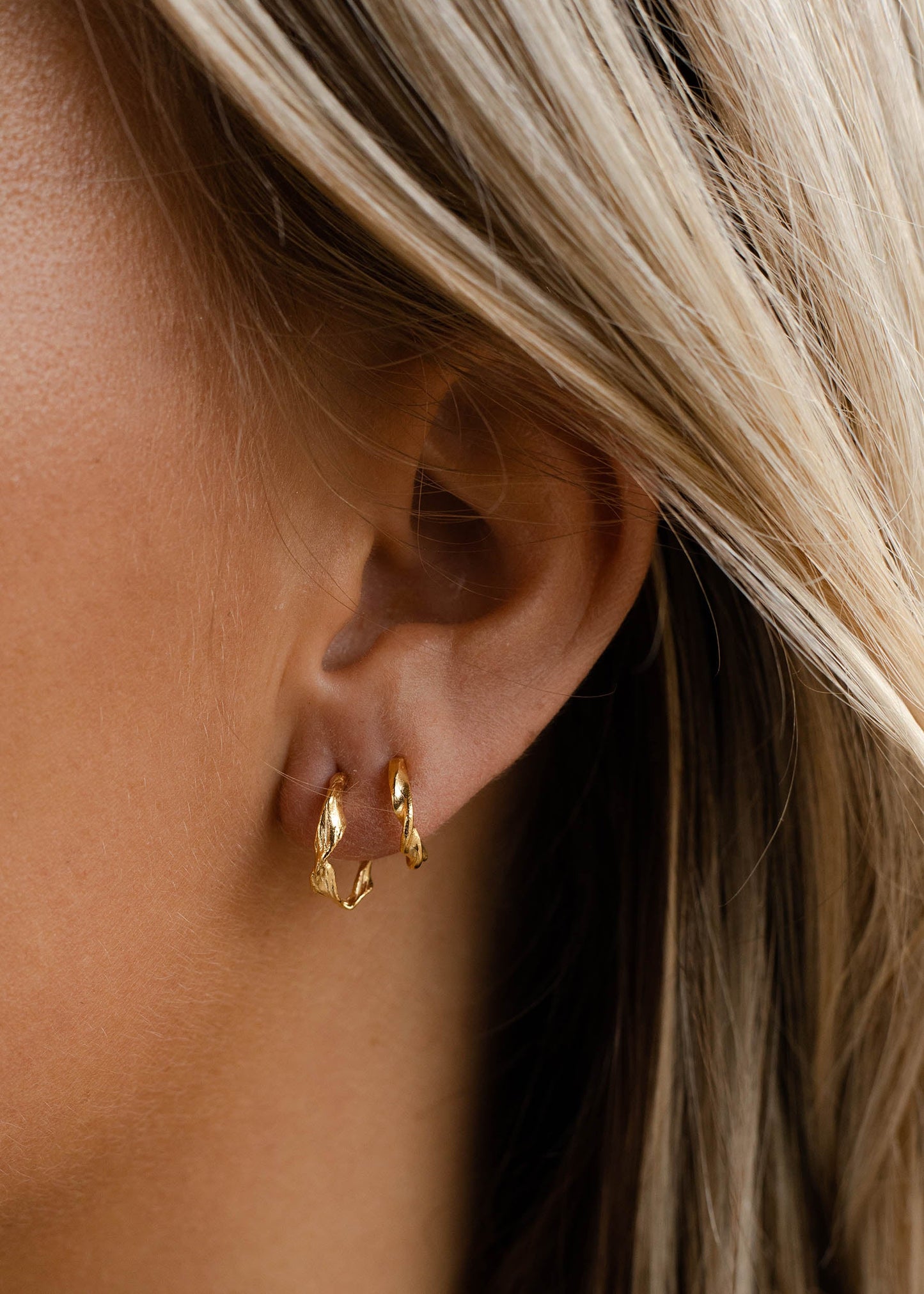 Flawed Carrie Hoops - Gold