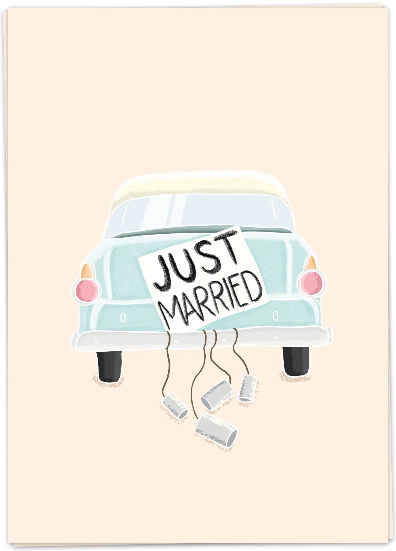 Kaart Blanche Wedding - Just Married