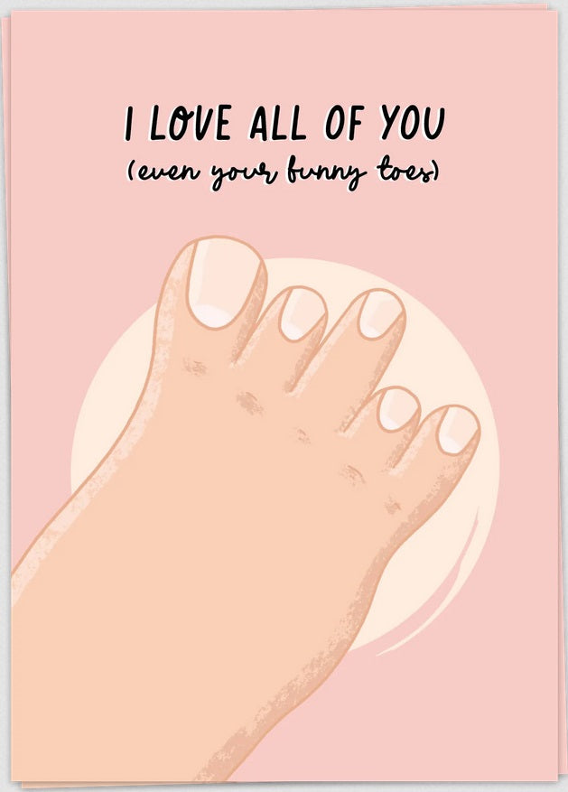 Kaart Blanche Valentine - Love All Of You