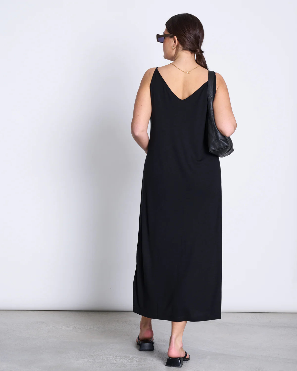 Midi Dress Triangle Flow - Black
