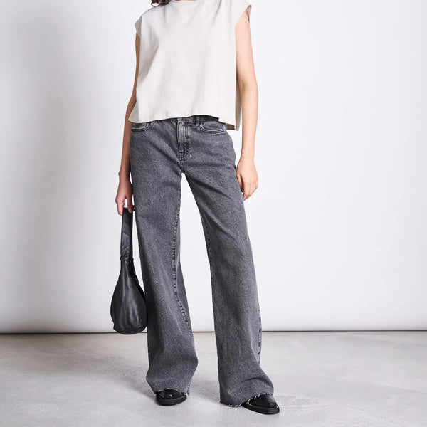 Sunny Wide Leg Jeans - Light Grey