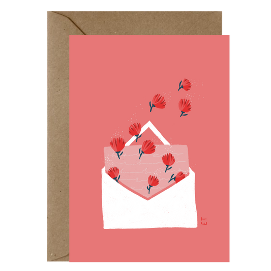 Greeting Card - Flowery Love Letter