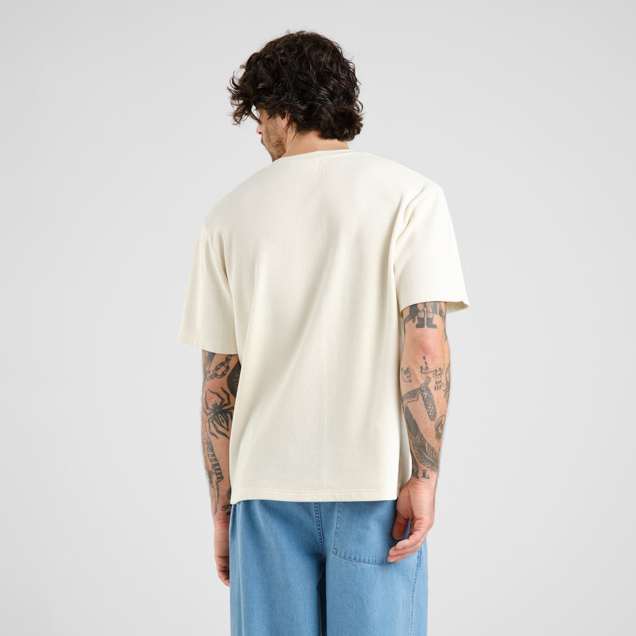 LAST ONE in S - Danviken Waffle T-Shirt - Off-White