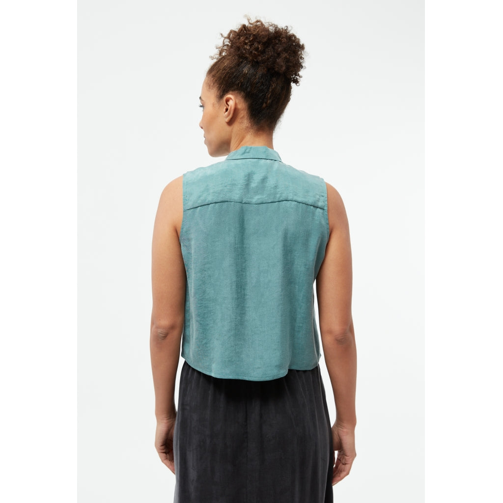 Xenia Top - Graphite Green
