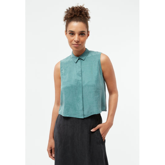 Xenia Top - Graphite Green