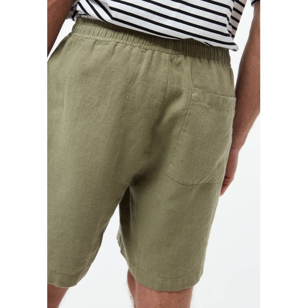 Laurin Linen Shorts - Faded Olive