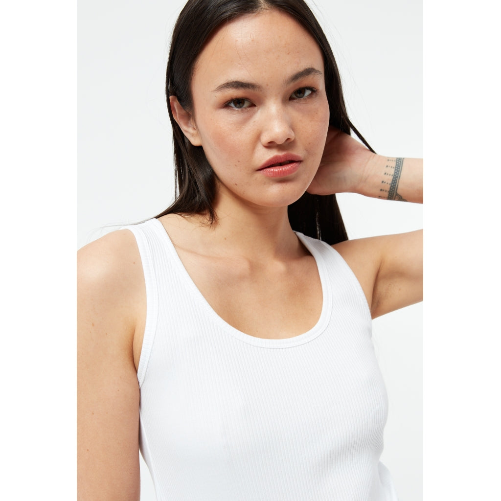 LAST ONE in XL - Ilma Rib Top - White