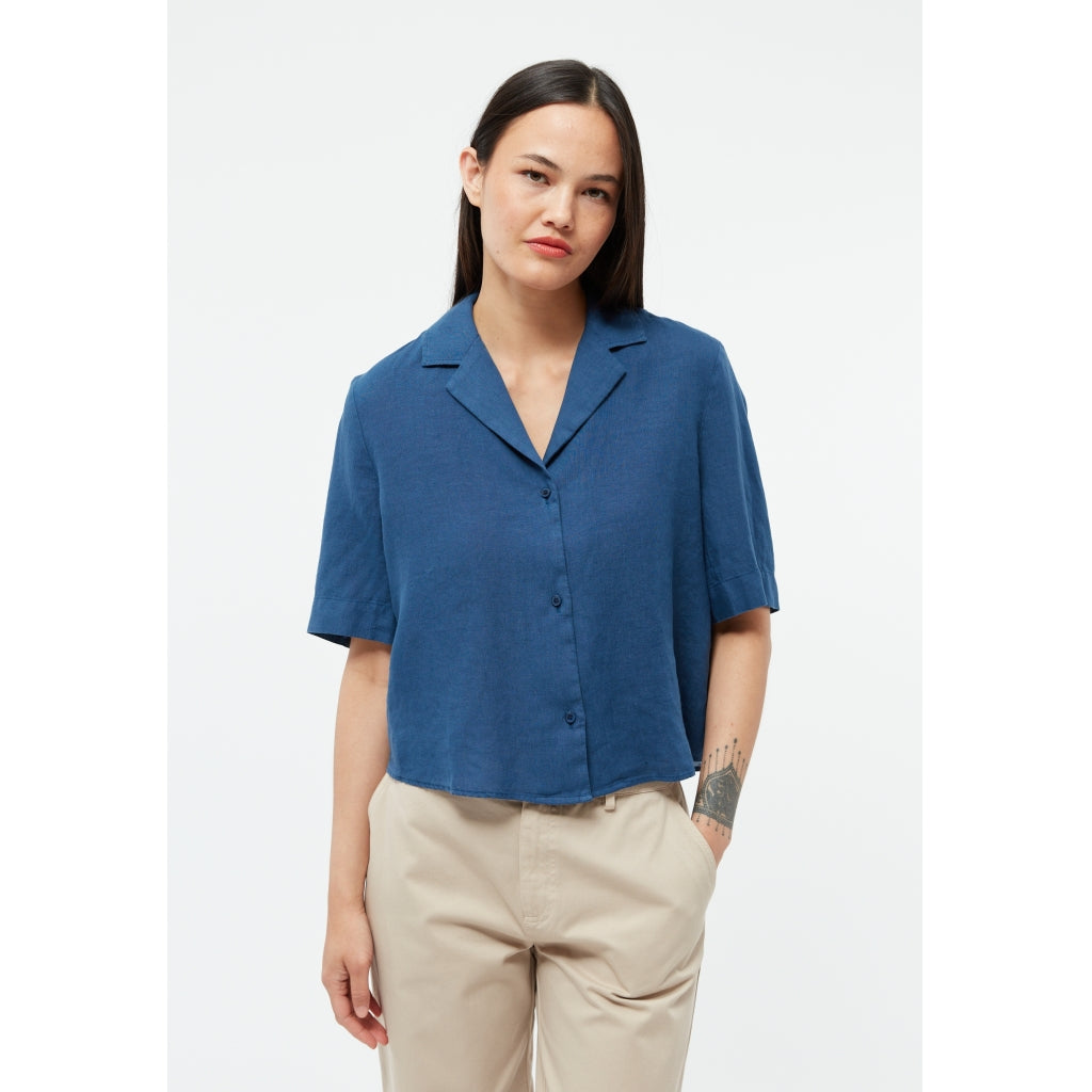 Carol Linen Shirt - Blazing Blue