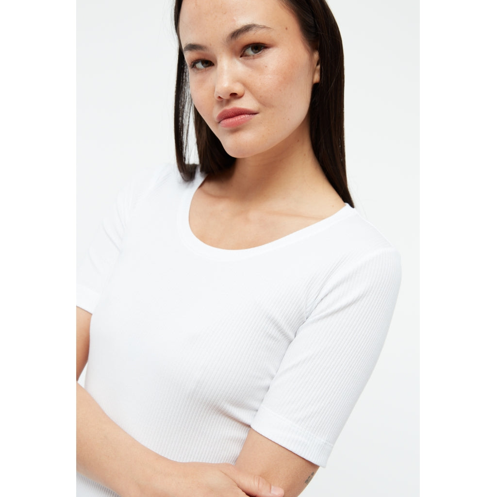 LAST ONE in S - Anais Rib T-Shirt - White