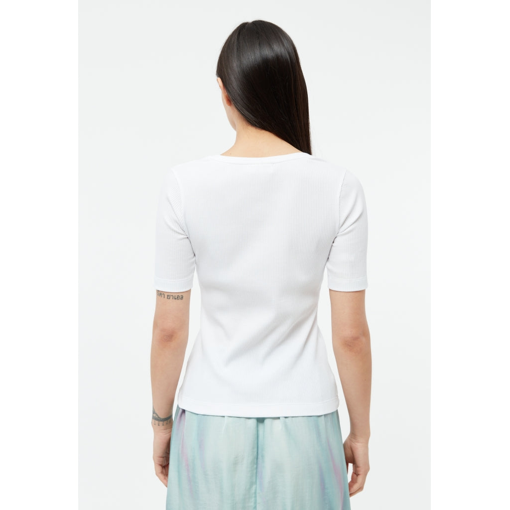 LAST ONE in S - Anais Rib T-Shirt - White