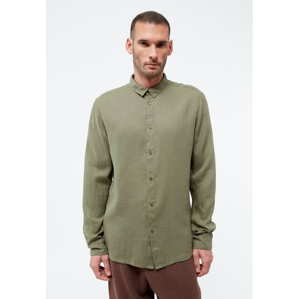 Kent Linen Shirt - Faded Olive