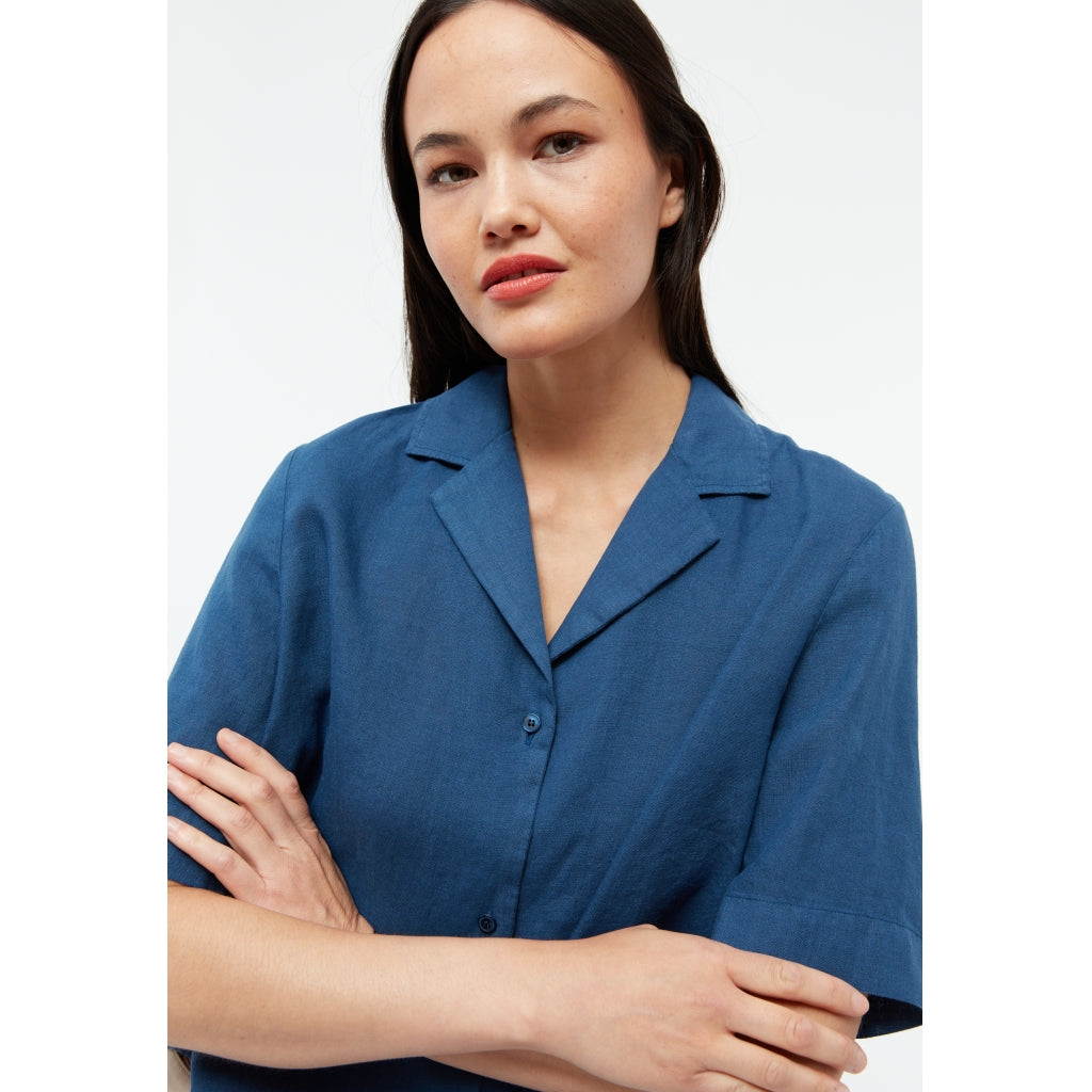 Carol Linen Shirt - Blazing Blue