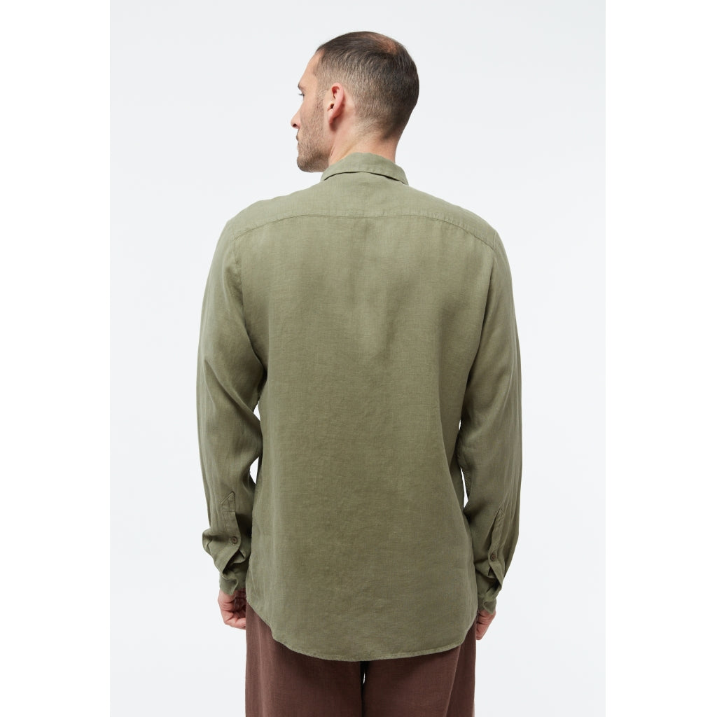 Kent Linen Shirt - Faded Olive