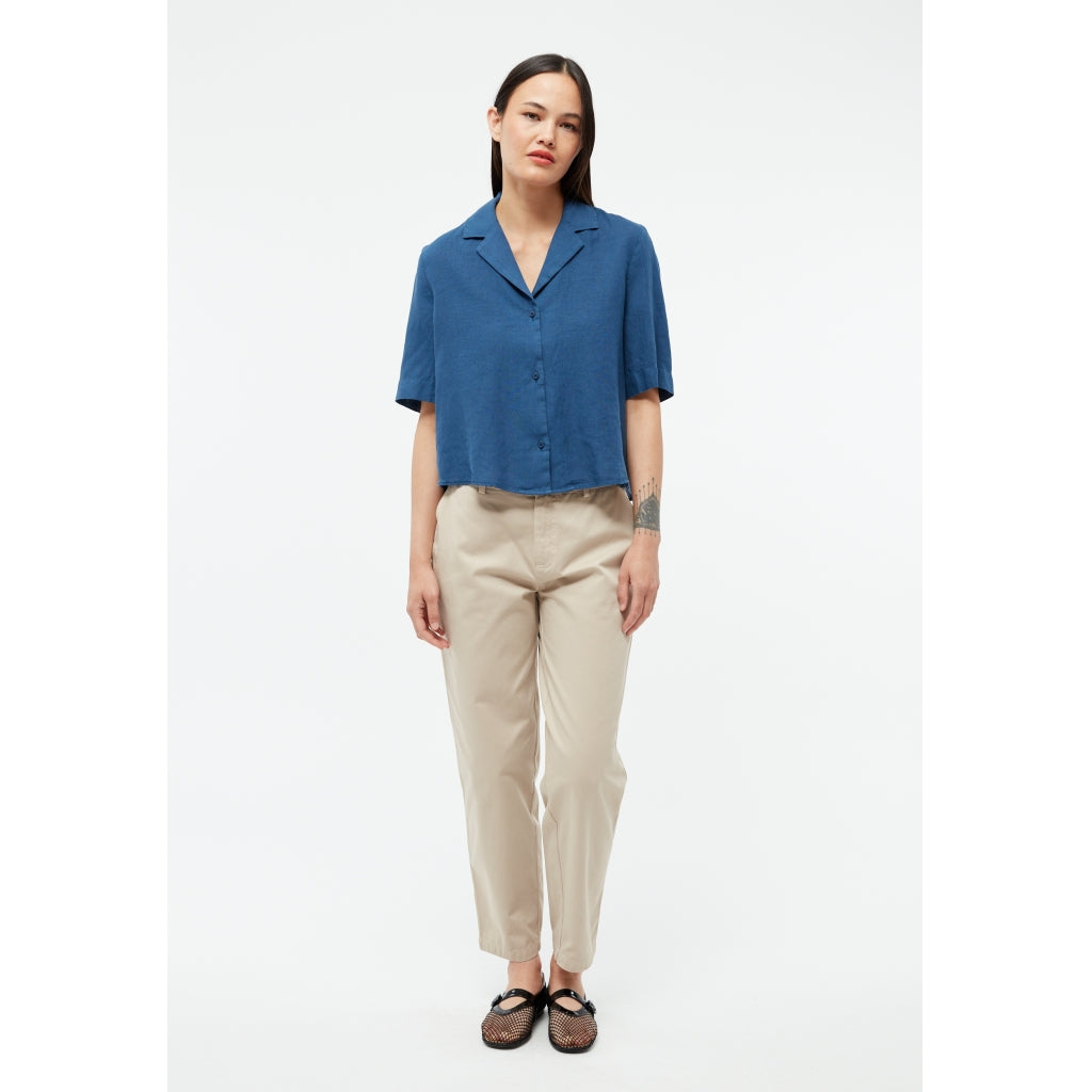 Carol Linen Shirt - Blazing Blue