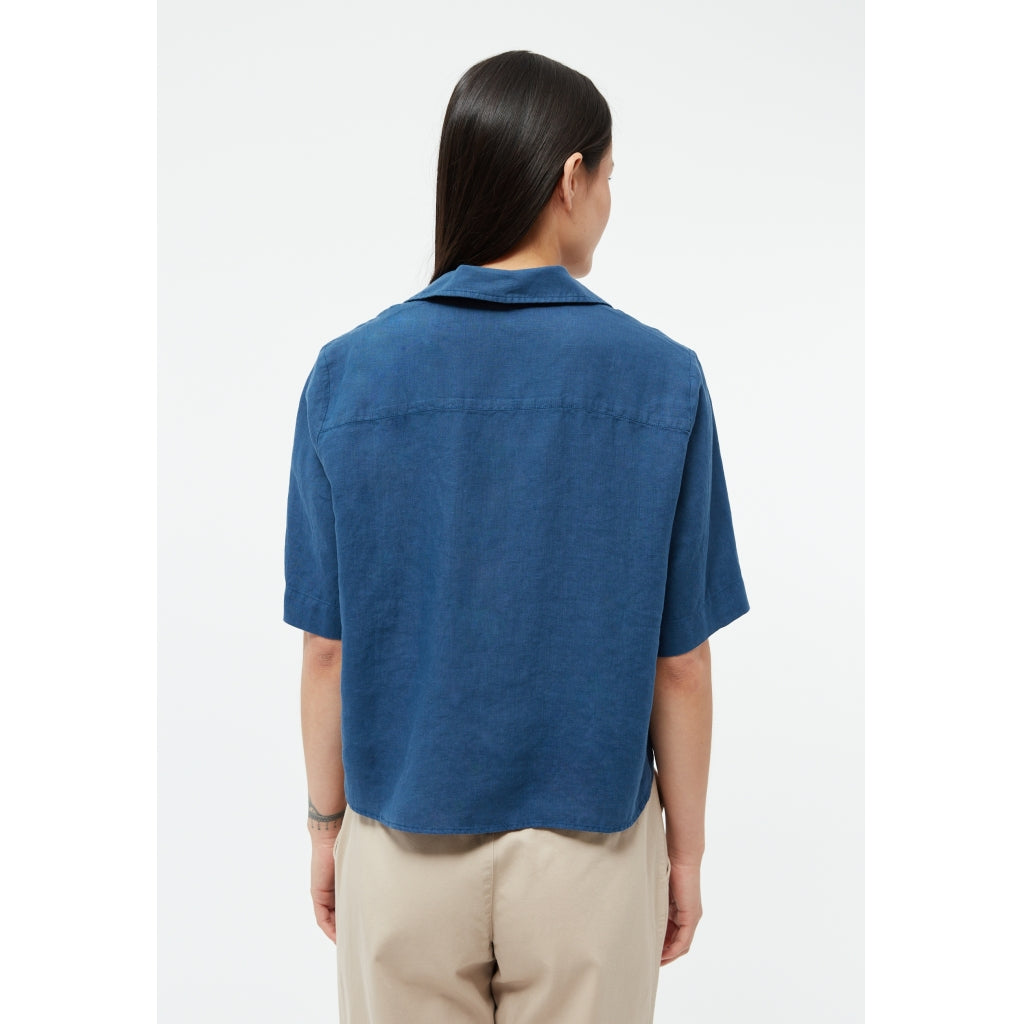 Carol Linen Shirt - Blazing Blue