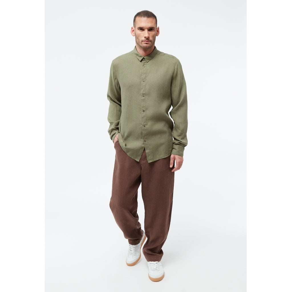 Kent Linen Shirt - Faded Olive