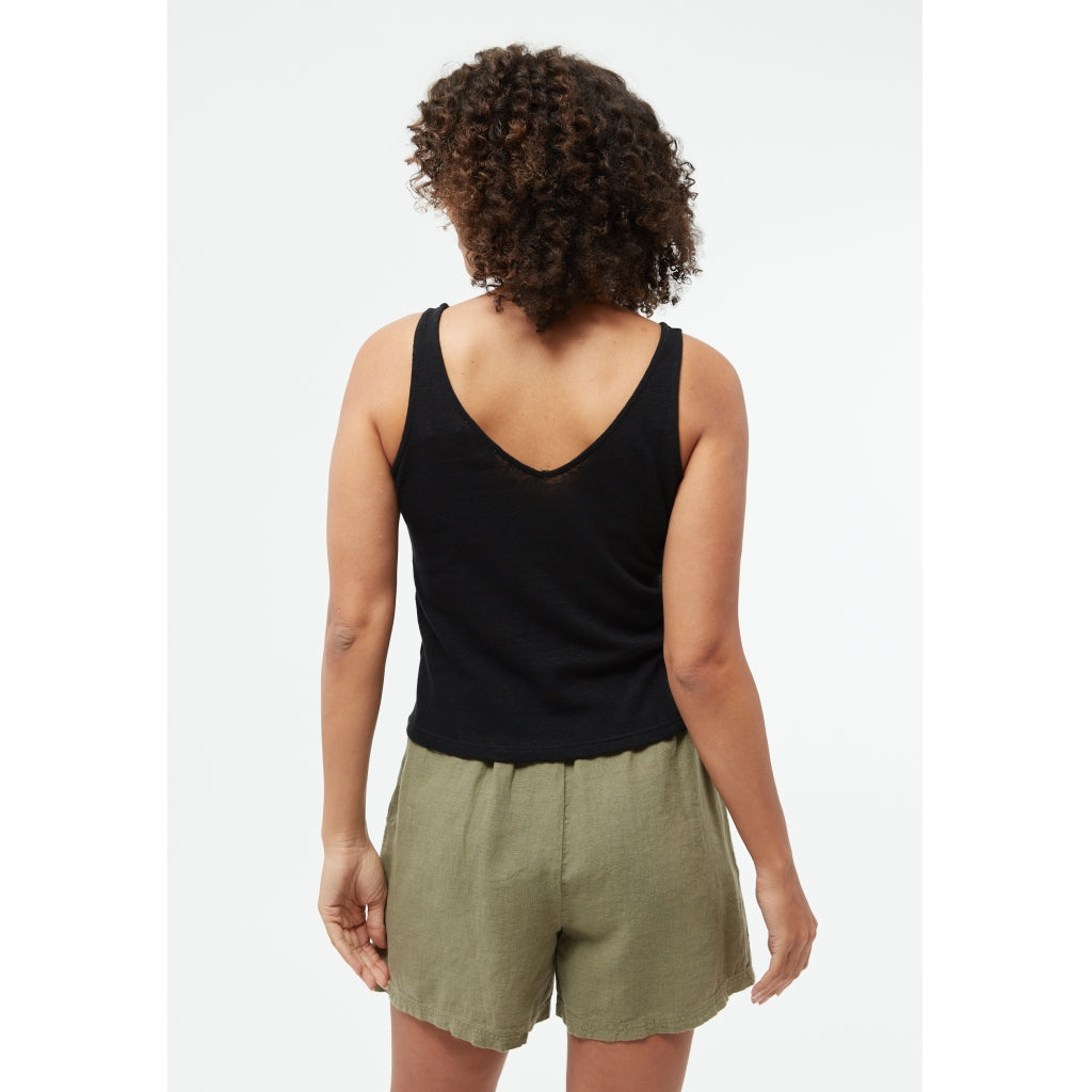 Jette Linen Top - Black